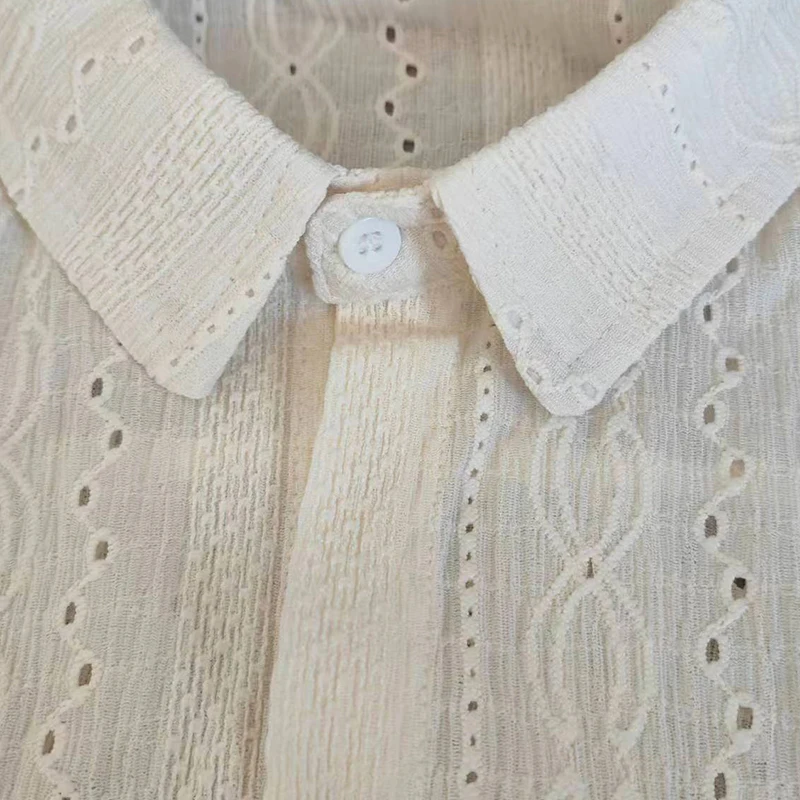 Personalisierte Hemden Männer Hübsche Revers Männer Bluse Urlaub Aushöhlen Sexy Mode Männer Kleidung Männlich Mesh Langarm Shirts