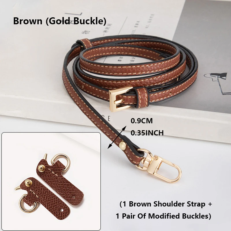 Genuine Leather Replacement Crossbody Bag Strap,Bag Shoulder Strap For Longchamp Short Handle Bags Without Punching Modification