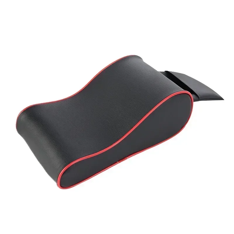 Apoio de braço central de carro de couro almofada macia preto console central do carro braço resto caixa de assento tapete almofada capa protetora do veículo