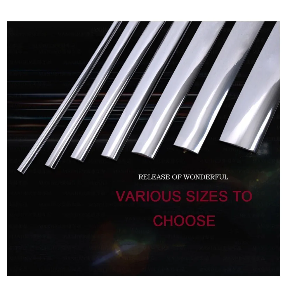 Kiểu Dáng Xe Tự Động Tự Dính Cửa Phụ Chrome Dây Moulding Trang Trí Ốp Lưng Bảo Vệ Viền Băng
