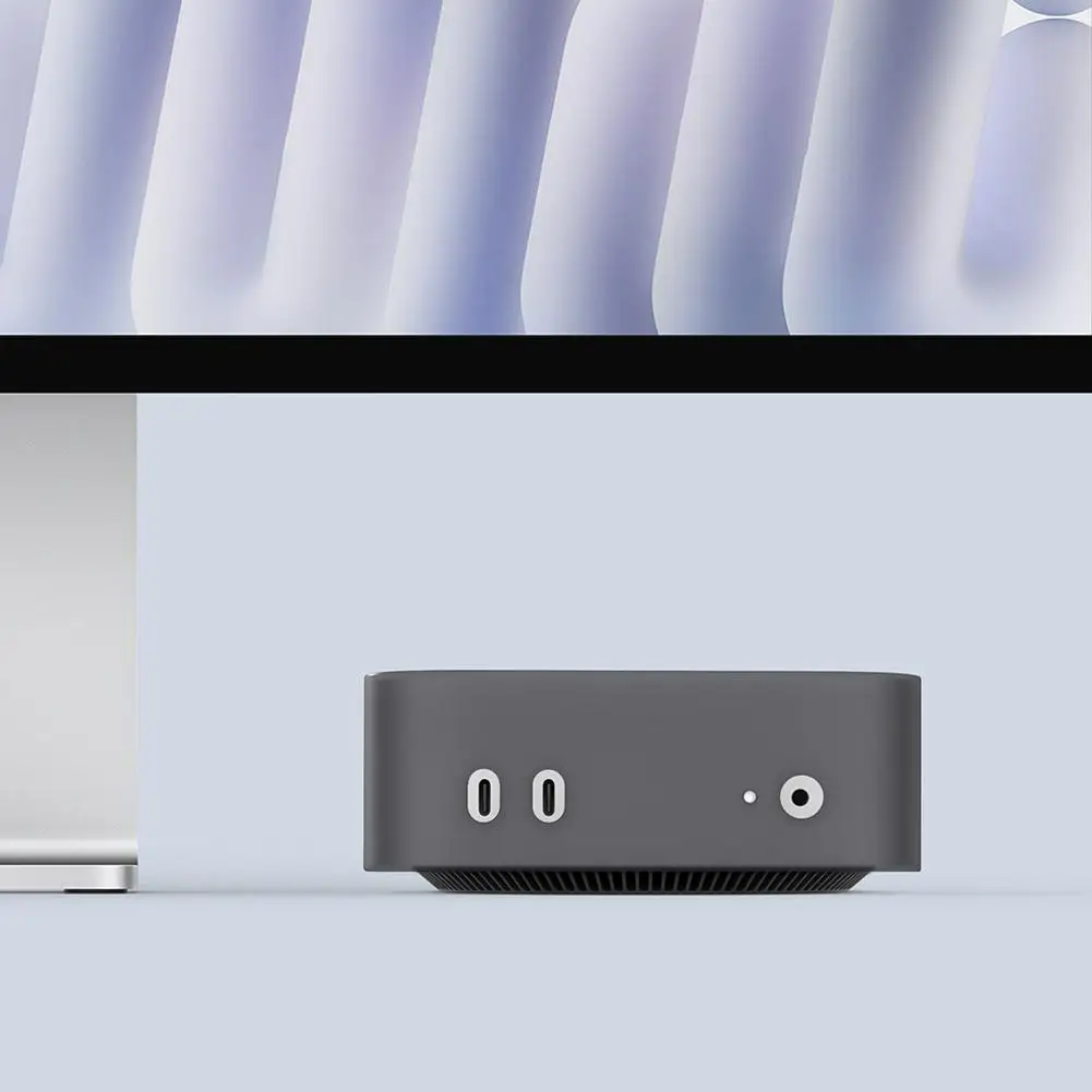 ติดตั้งง่ายสวมใส่ซิลิโคนกันน้ําป้องกันสําหรับ Mac Mini M4/M4 Pro 2024 เปิดที่แม่นยํากันฝุ่น