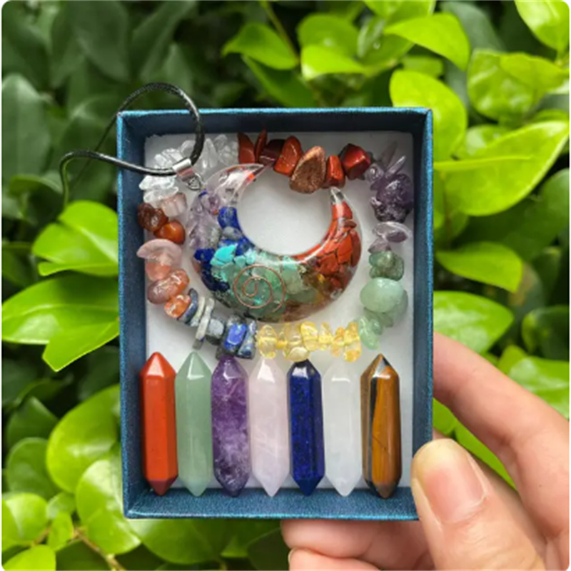 Clearance_9pcs ชี้คริสตัลควอตซ์,Chakra Healing หินและคริสตัลชุด, หกเหลี่ยม Rose Quartz อัญมณีสําหรับสมาธิห้องนอน Dec