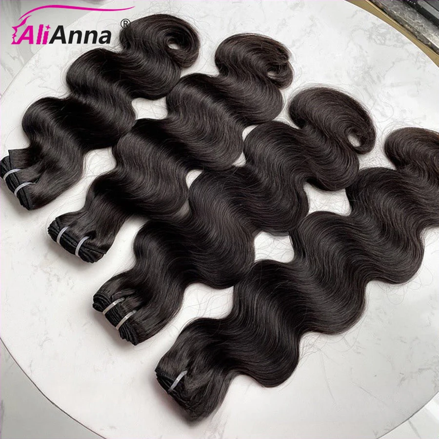 15A Super Double Drawn Virgin Body Wave มนุษย์ผมดิบเวียดนามผมมนุษย์ผมที่ยังไม่ได้ต่อผม