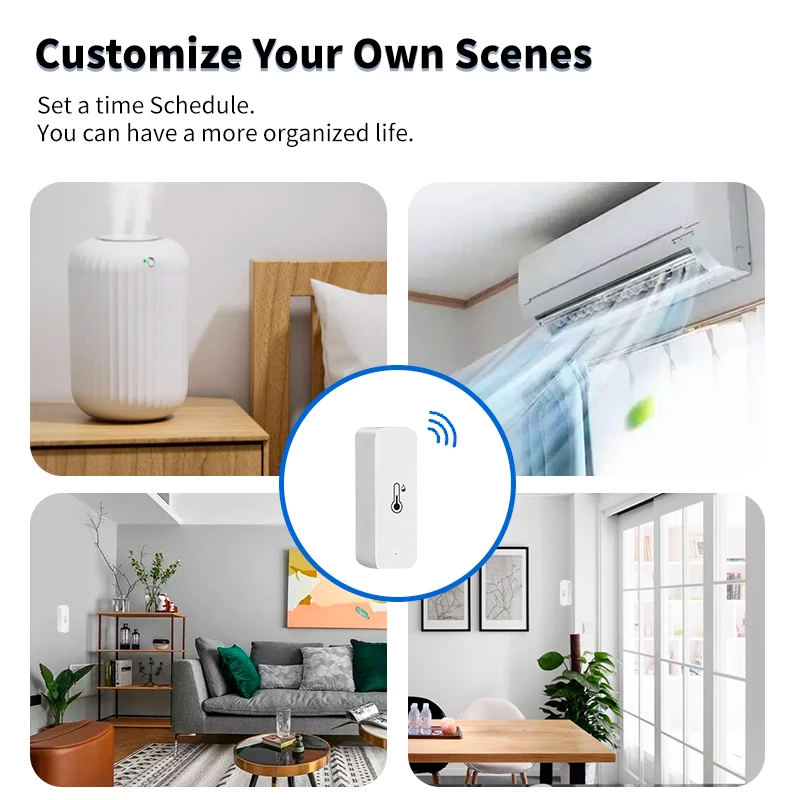 Tuya ZigBee Wi-Fi датчик температуры и влажности с питанием от батареи умный дом безопасности работает для Alexa Google Home Homekit Бесплатное приложение