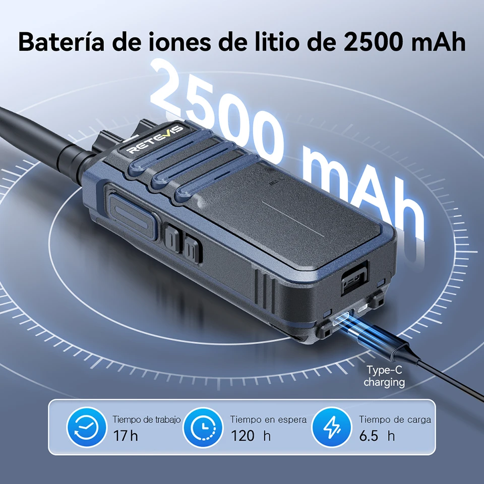 Retevis RT86A Walkie Talkie Radio, radio de emergencia walkie-talkie de alta resistencia, comunicación de largo alcance, 2 uds radio comunicador intercomunicador de largo alcance