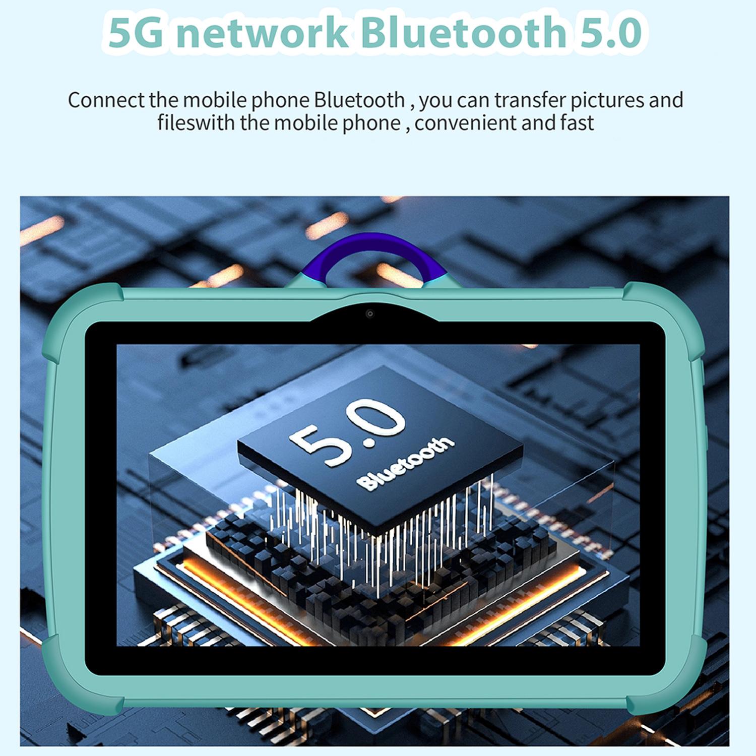 Estudo Infantil Educação Tablet PC, Octa Core Play, presente das crianças, 5G, Wi-Fi, 4GB de RAM, 64GB ROM, 4000mAh, 7,0"