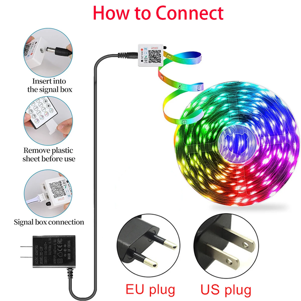 Led ライトルーム音楽同期 RGB Led ストリップライト 10 メートル 20 メートル 30 メートル柔軟なリボンルーム寝室の装飾テレビのバックライト