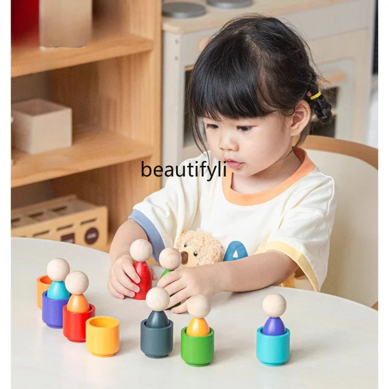 1〜2歳の子供向けの教育玩具,色認識,教材,分類カップ,3