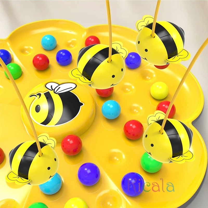 Little Bumblebee เกมกระดานมัลติฟังก์ชั่นปริศนาของเล่นตกปลา Interactive ของเล่นเพื่อการศึกษาเด็กคริสต์มาสของขวัญเกมครอบครัว