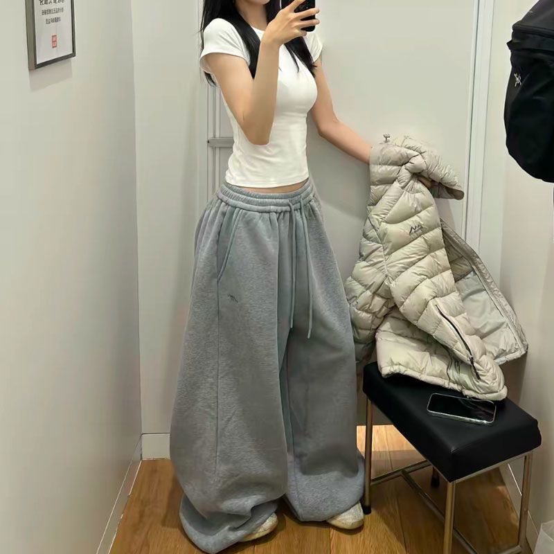 Vintage Jogginghose Frauen Kleidung Straße Hip Hop Mode Breite Bein Hosen Frauen Casual Lose Jogger Frauen Hosen