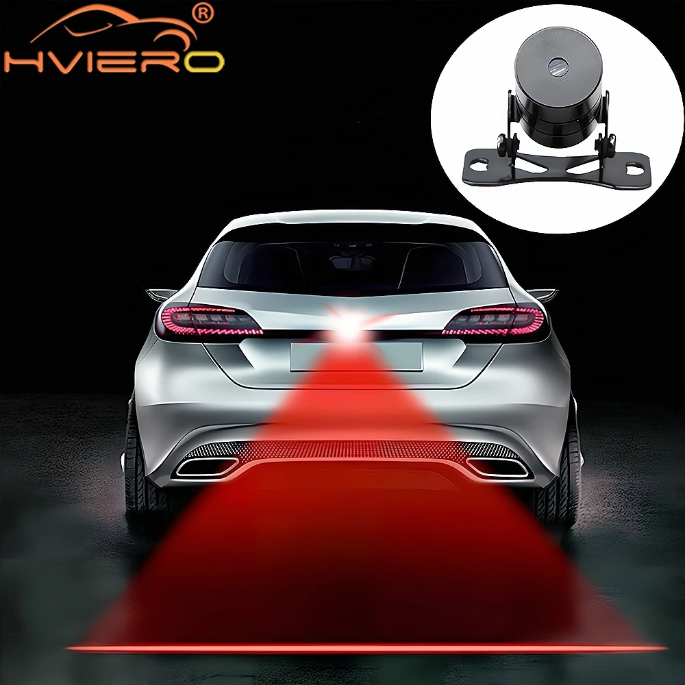 Liquidação_1 pçs carro led anti colisão laser luz da cauda 12v nevoeiro lâmpada tronco vermelho estroboscópio aviso freio estacionamento sinal de criação automóvel a