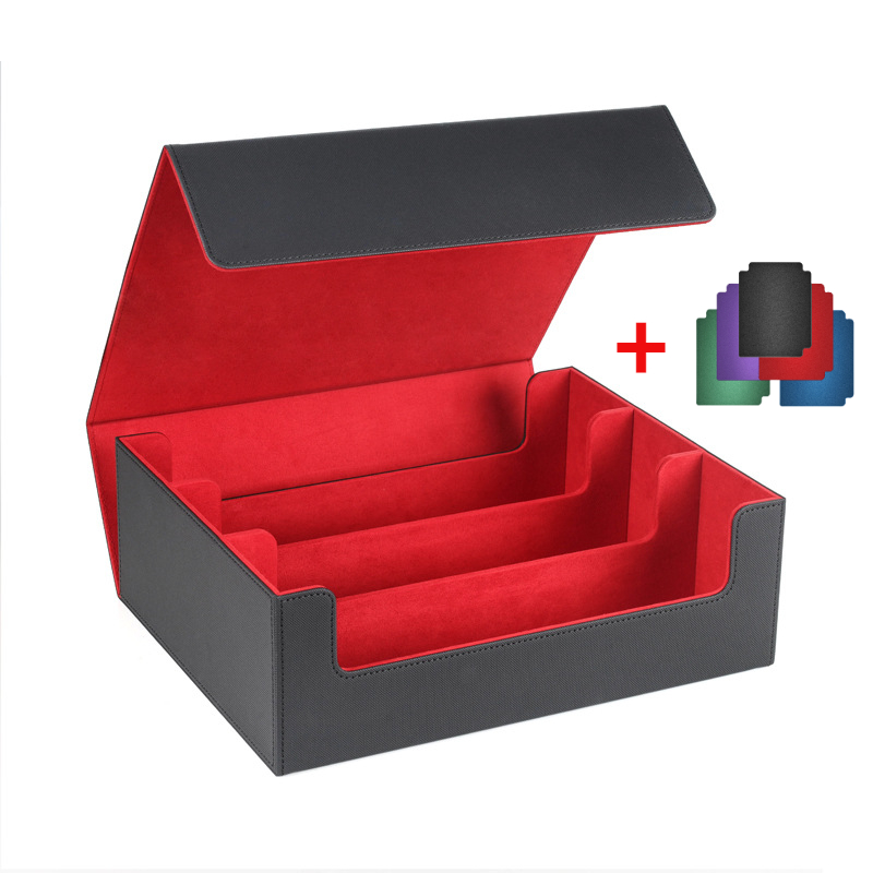 Aufbewahrungsbox für 1800-+-Sammelkarten, PU-Leder, Commander-Kartendeck-Hülle, Magnetverschluss, Kartenhalter, passend für Magic Game Cards