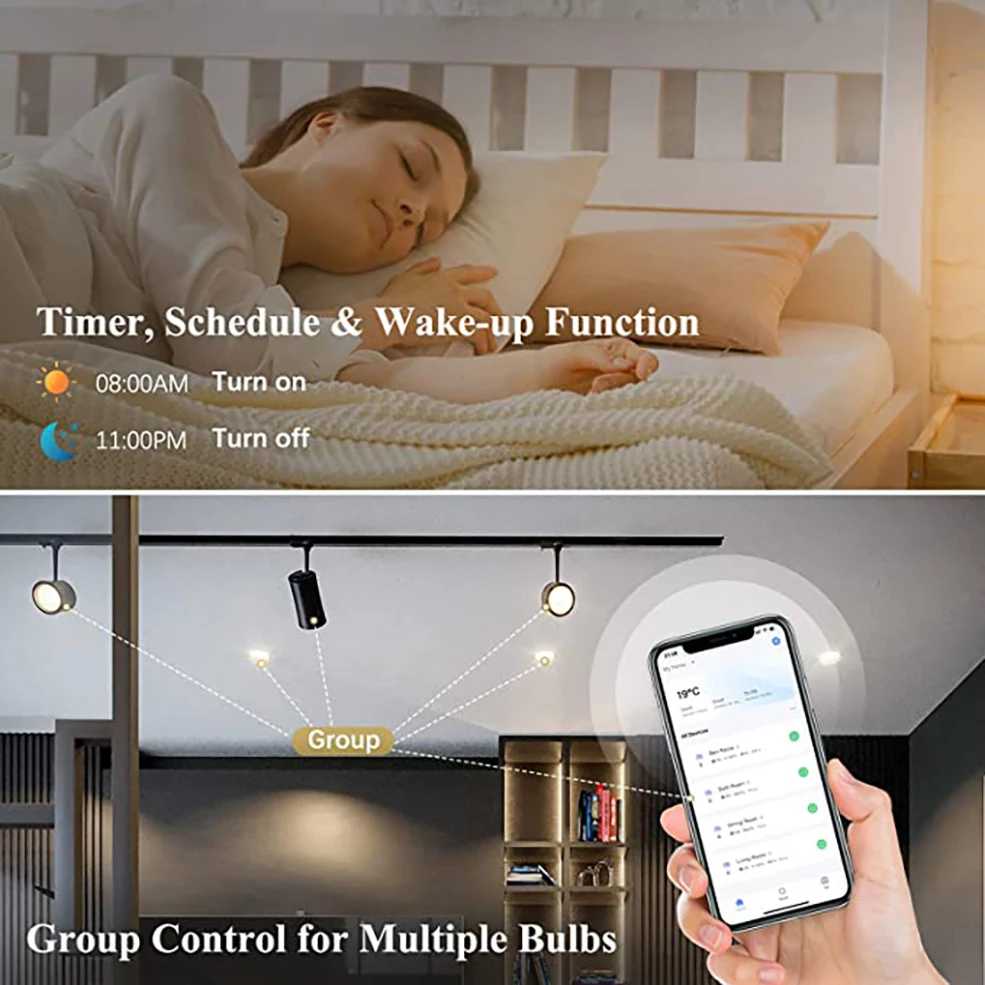 Lampadine LED GU10 Zigbee Lampada LED intelligente Wifi RGB CW WW Lampadina LED Funziona con Alexa Google Yandex Smartthings