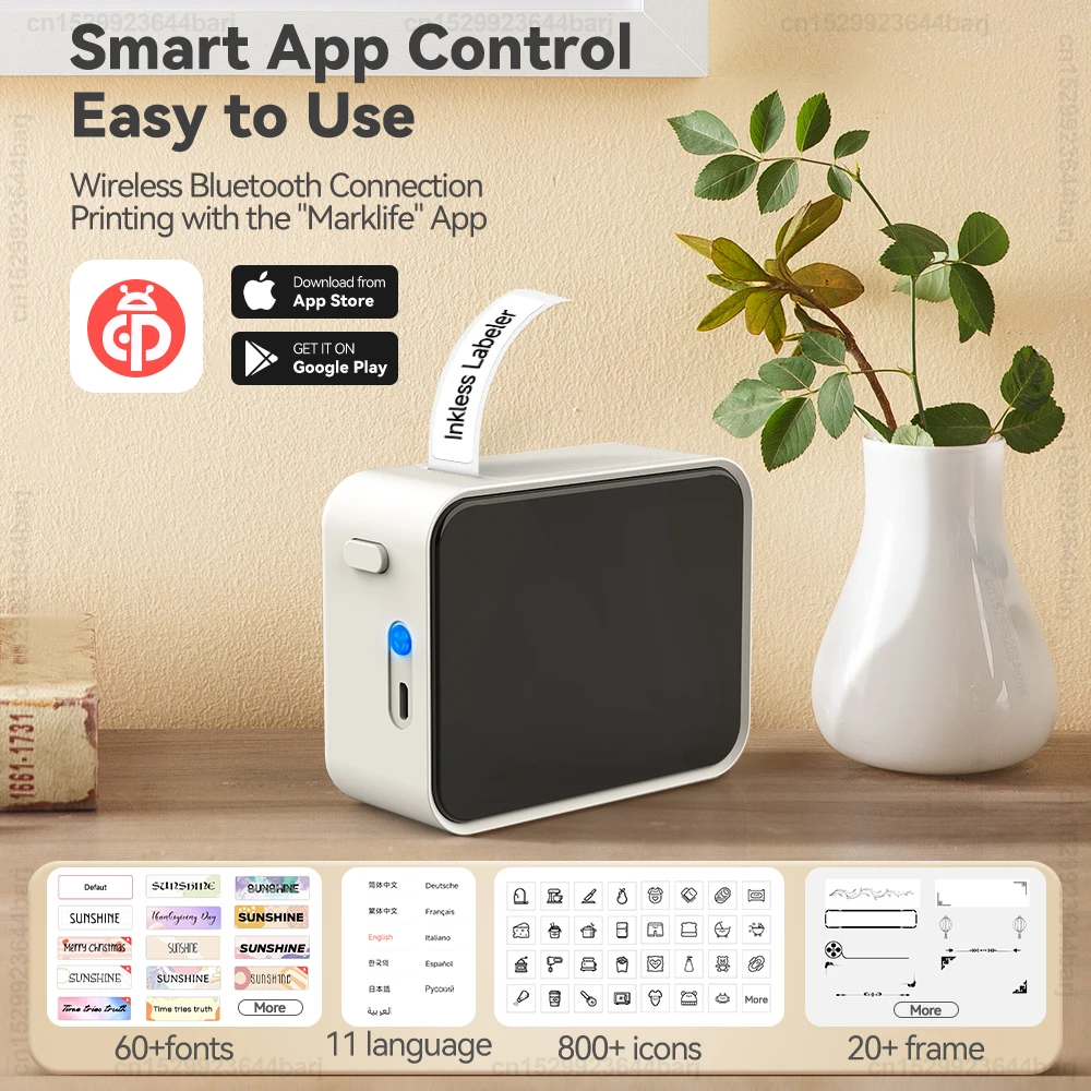 P15 Thermische Labelprinter Vergelijkbaar als D11 D110 D101 Marklife P15 Mini Label Maker Handheld Label Machine met zelfklevende labeltape