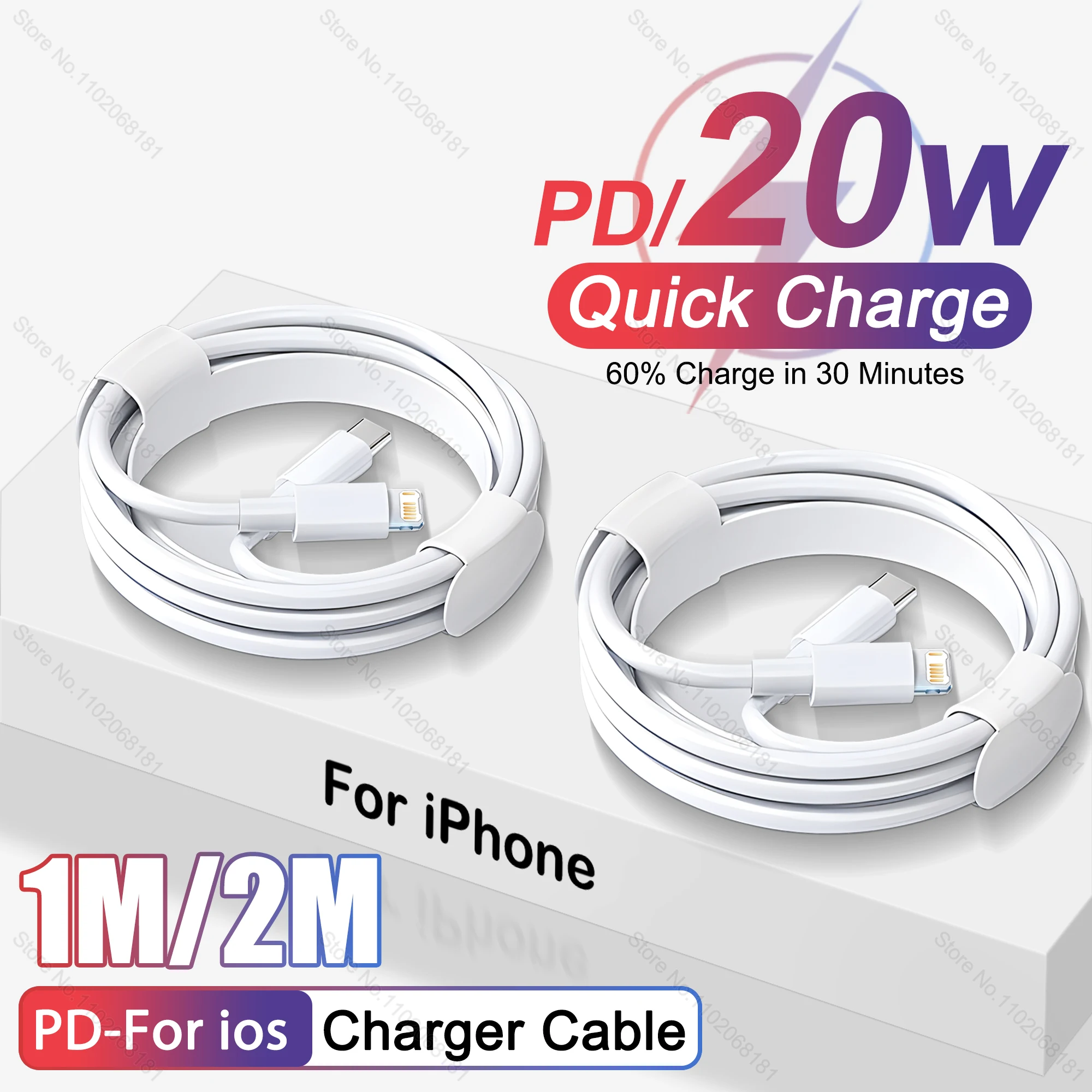 Cavi di ricarica rapida PD 20W per For Apple iPhone 14 13 12 11 Pro Max tipo C per linea dati ios 2M 1M accessori per cavi di ricarica rapida