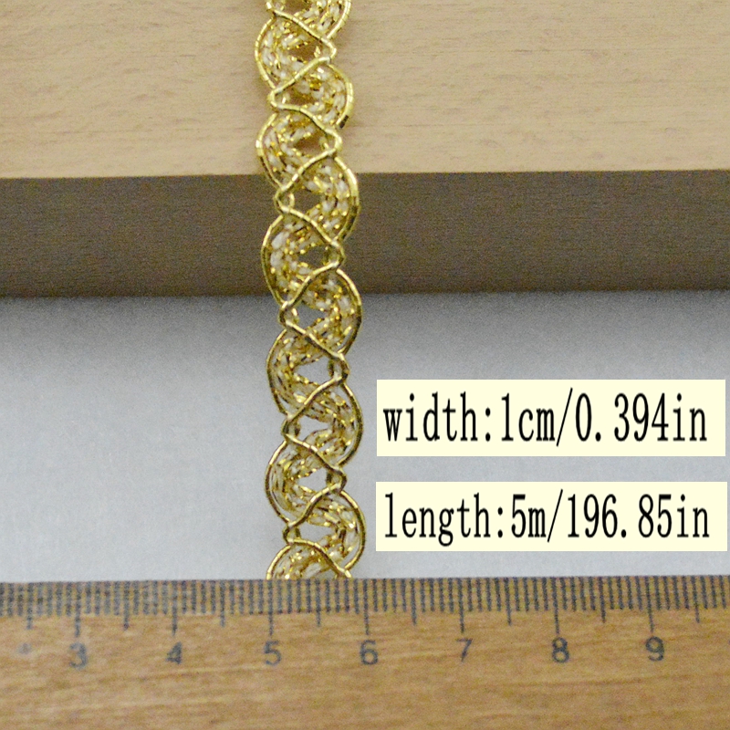 Neue 5 Meter/16,4 Fuß pro Packung Kleid Nähen Stoff Hochzeitskleid Stoff DIY Handwerk Spitzenbesatz drei Blumen Polyester Spitze