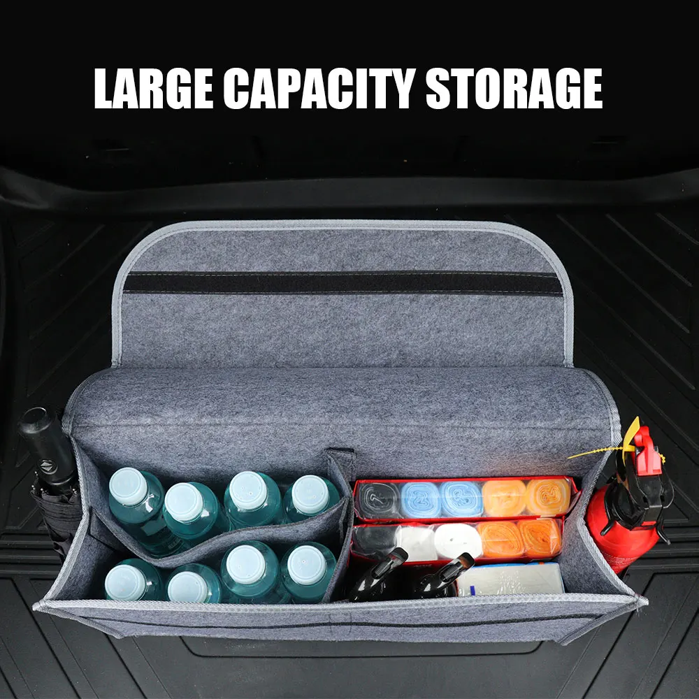 Car Large Folding Anti Slip Storage Bag Trunk Organizer Interior Accessories For Audi Sline A4 b8 b6 b7 b9 A3 8p 8v A6 c7 c6 A5