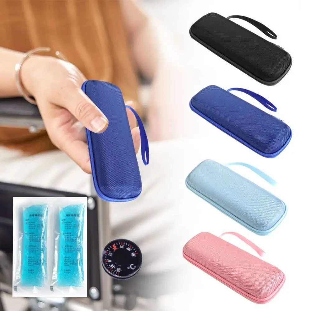 Bolsa enfriadora de insulina impermeable, Enfriador de insulina con aislamiento térmico EVA portátil con bolsa de bolígrafo de Gel para diabéticos
