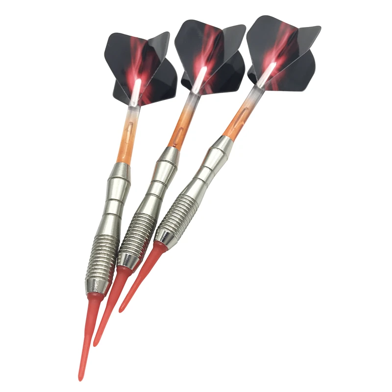 3 teile/satz Weiche spitze Darts Ungefähr 17g Blau Grün Rot Vier-teilige Montage Standard Sicherheit Dart Welle Aurora Flügel Dart Flug