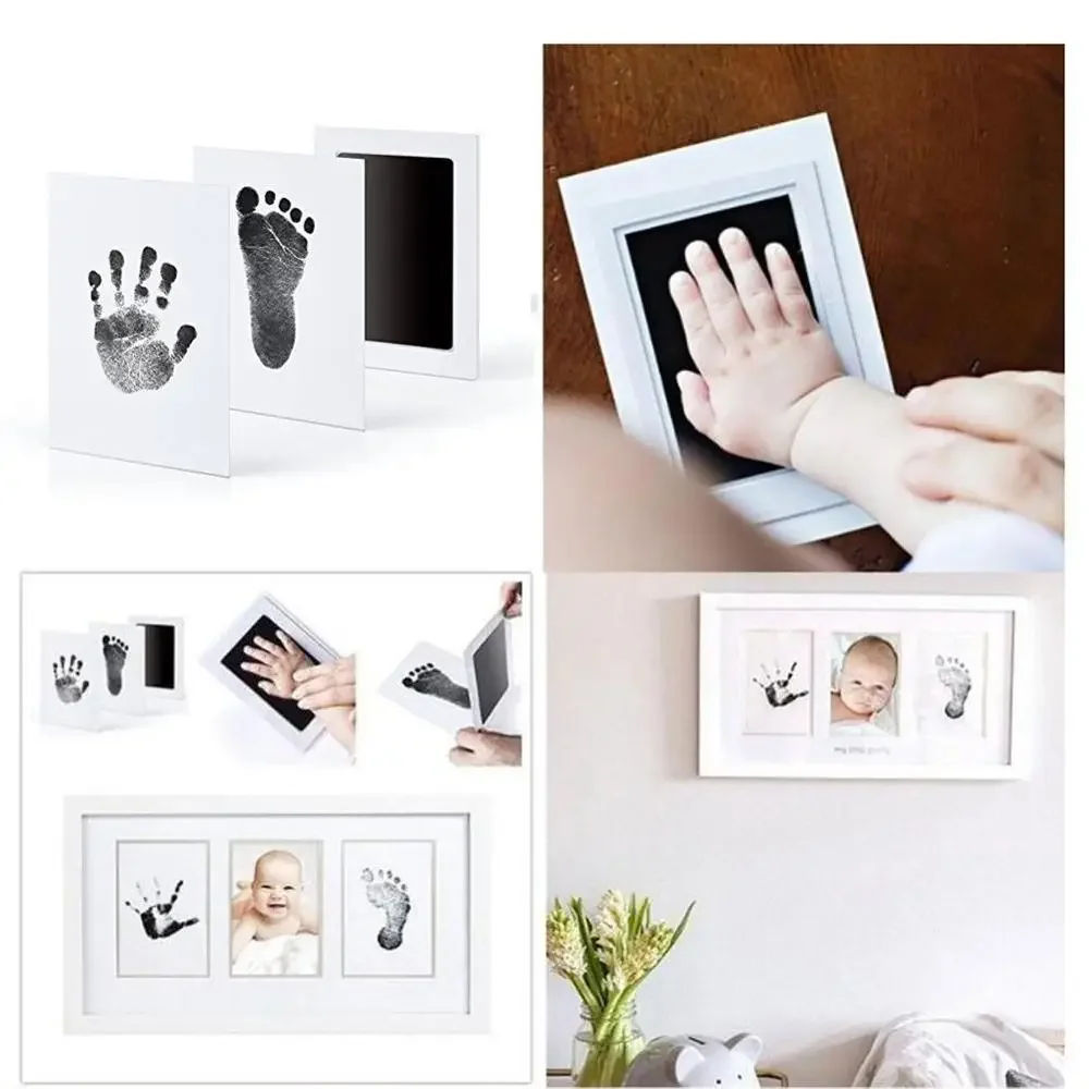 Baby-Handabdruck- und Fußabdruck-Aufdruck-Set mit sicherem Stempelkissen, ideal zum Basteln von personalisierten Baby-Hand- und Fußform-Souvenirs