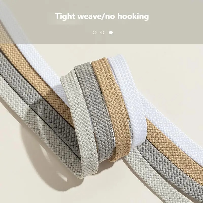 1 par de cordones planos de tela clásica para zapatillas de deporte, cordones de zapatos blancos y negros de calidad para zapatos