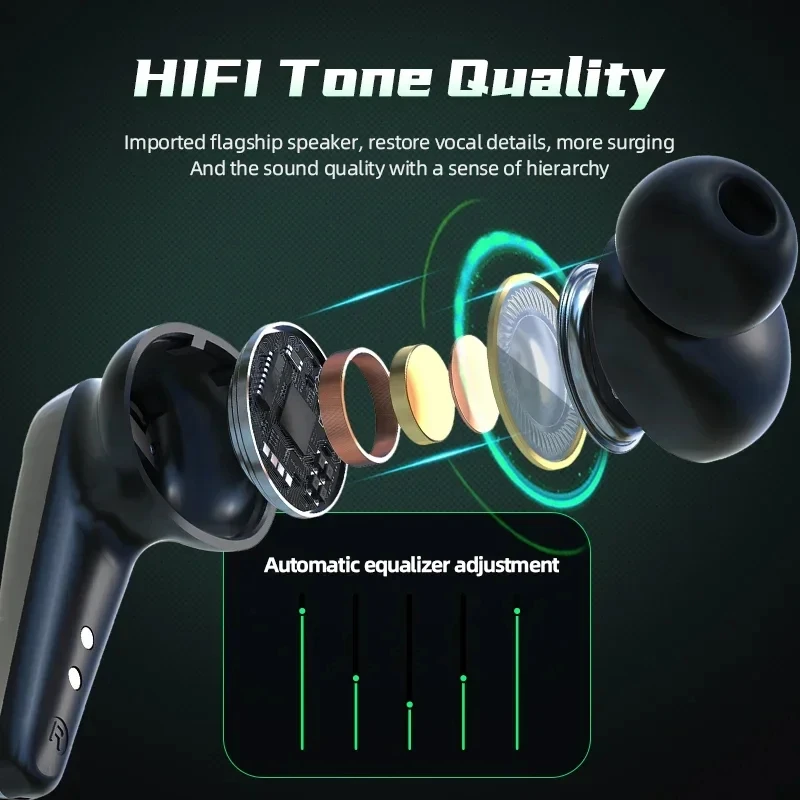 Gaming Ohrhörer Drahtlose Bluetooth Kopfhörer Mit Mikrofon Bass Audio Sound 9D Stereo Musik HiFi Headset Spiel Sport Kopfhörer