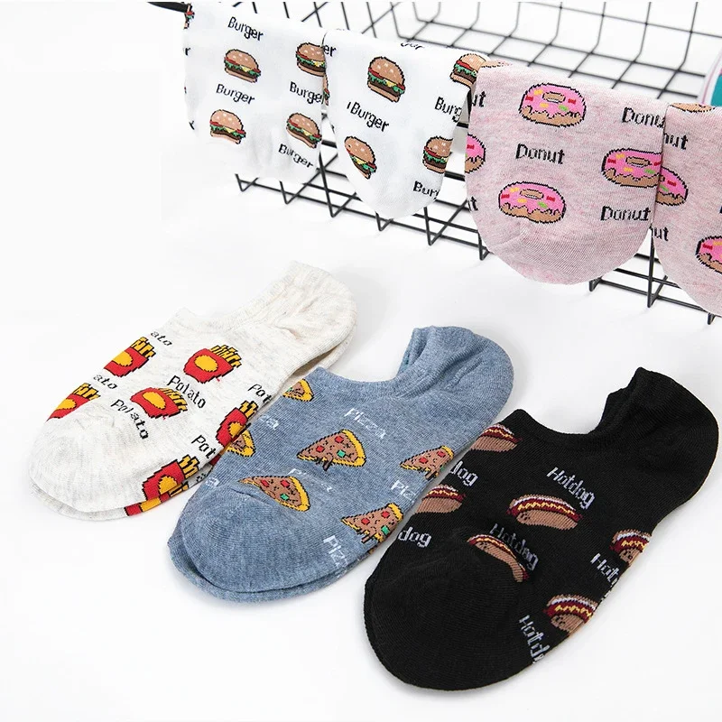 5 pares de calcetines cortos sección delgada calcetines náuticos para niños calcetines náuticos a rayas blancas y negras Ins Tide versátiles