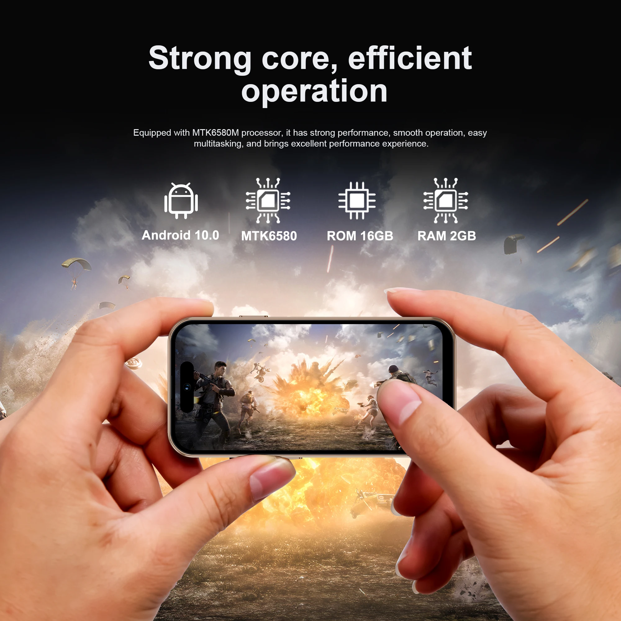 2025 SERVO S16 미니 4.0" 스마트폰 안드로이드 10.0 3G WCDMA 2GB+16GB 5MP 카메라 플레이 스토어 WiFi 핫스팟 초소형 휴대폰 Type-C