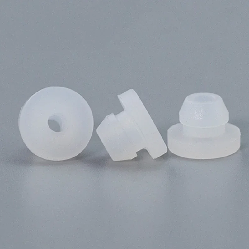 透明 4.5/5/5.5 ミリメートル-50.6 ミリメートルシリコーンゴムスナップオングロメット穴プラグエンドキャップラウンドワイヤーケーブル保護ブッシュ 1/2/5/10 個