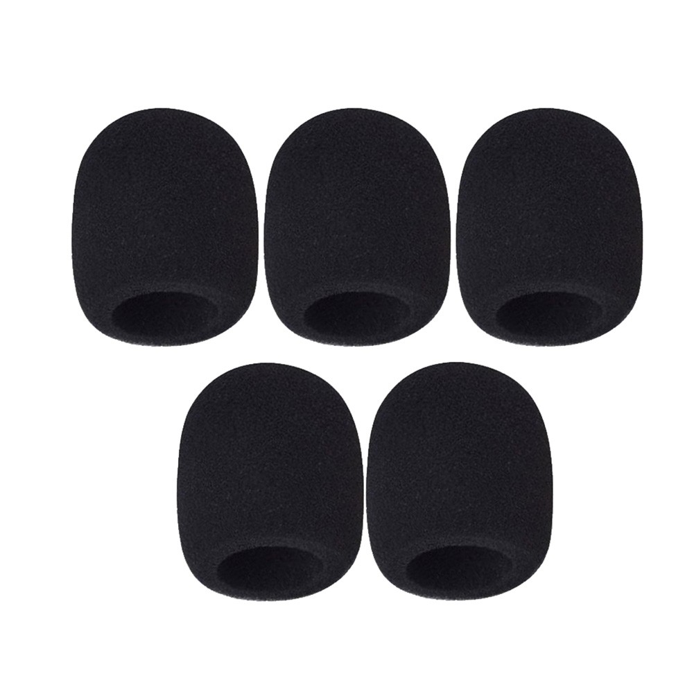 5Pcs Microphone Foam Covers Thickened Handheld Stage Microphone Windscreen Foam Case Cover Protector For Meeting Mic