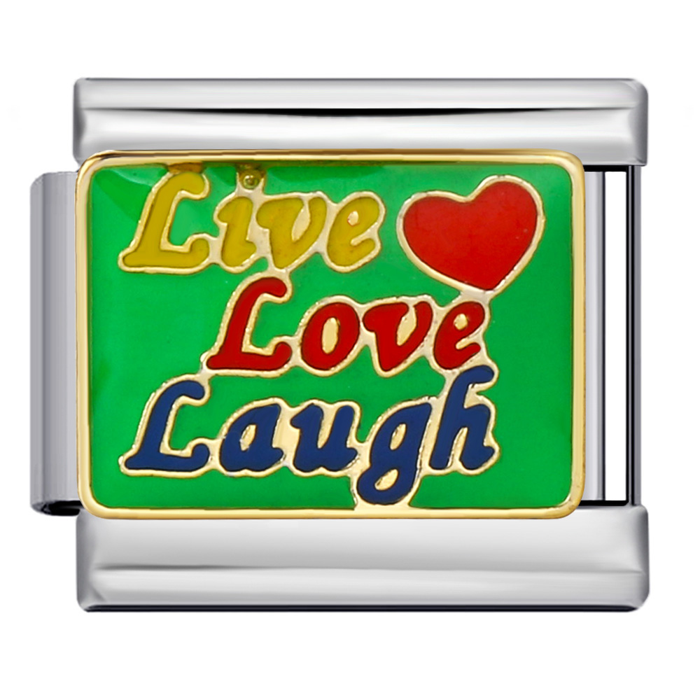 새로운 맞춤형 영어 단어 100% 아빠 나나 사랑 섹시한 이탈리아어 매력 링크 맞는 9mm 스테인레스 스틸 DIY 팔찌 쥬얼리 만들기