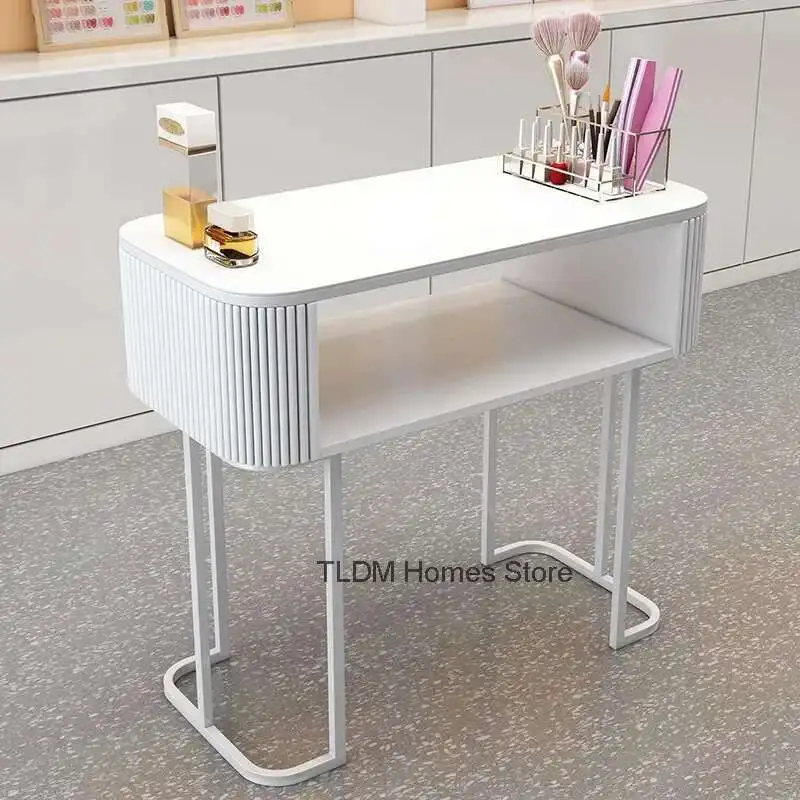 Mesa De Armazenamento De Madeira Profissional Para Manicure, Móveis De Luxo Para Nail Artist, Simples E Moderno, KMNT