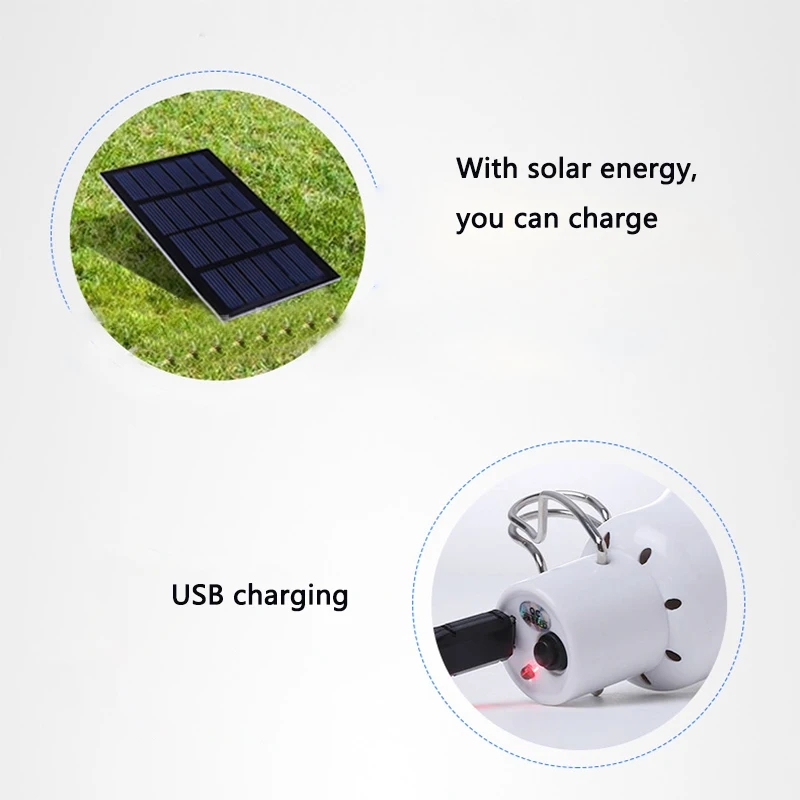Lampadina solare a LED con luce a gancio lampada solare da campeggio impermeabile per esterni lampadina a risparmio energetico luce del percorso del cortile del giardino