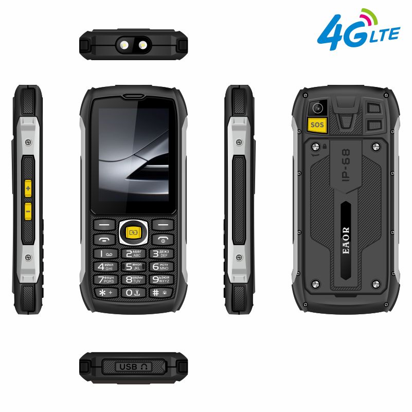 EAOR 4G LTE impermeable resistente batería grande powerbank teclado 2,8 IPS pantalla volumen tecla lateral linterna deslumbrante teléfono móvil