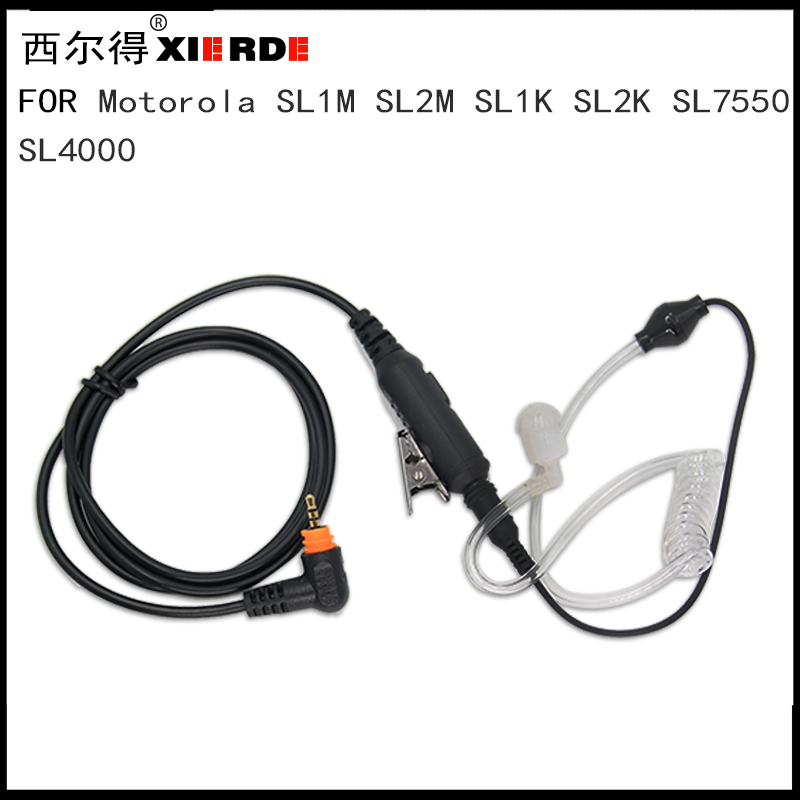XIERDE Earhook G shape in line earpiece Headset Mic For Motorola Radio SL1M SL1K SL1600 SL300 SL7500 SL400 SL4000 SL7550 TLK100