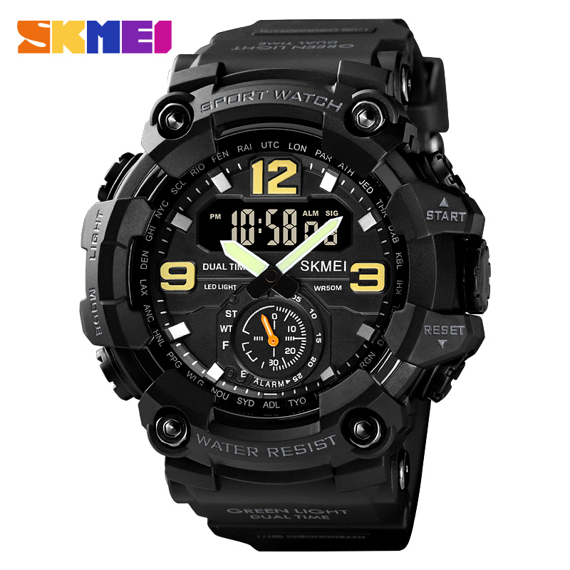 Skmei 1637 relógio militar para homens camuflagem à prova dwaterproof água estilo esportivo relógios de pulso digitais cronômetro relógio masculino montre homme 1155