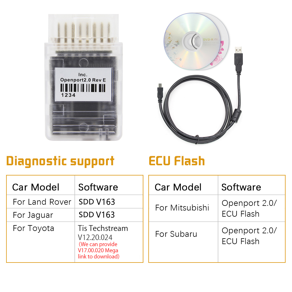Full Chip Openport 2.0 ECU FLASH offener Port 2.0 Chip Tuning OBD2 Autodiagnosetool für Mercedes Benz J2534 ECU Codescanner
