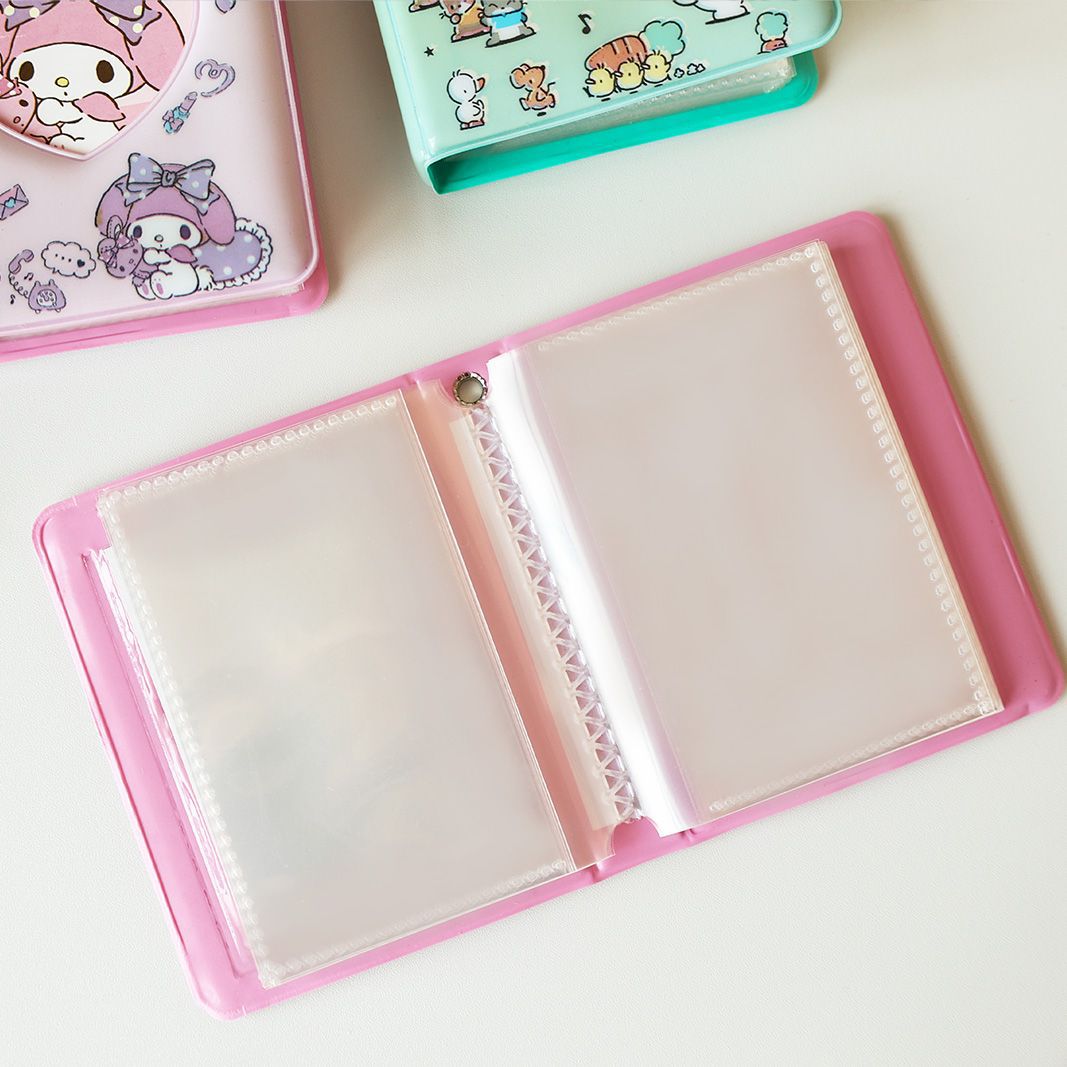 Kawaii Cartoon Hello Kitty Album fotograficzny Anime Kuromi Melody Cinnamoroll 3-calowy Mini Idol Kolekcja kart Książka z kartami