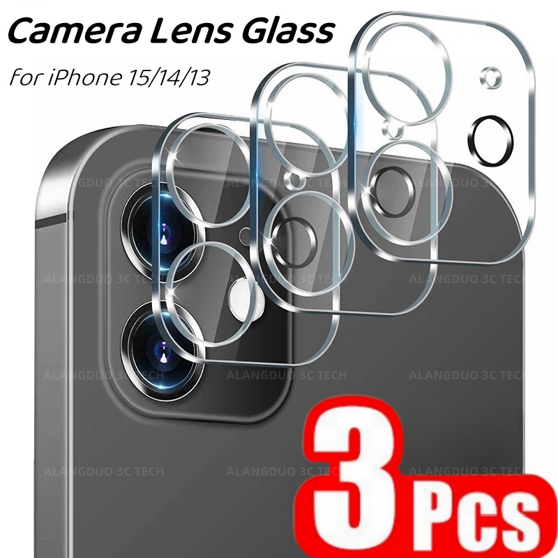 3 STKS Camera Lens Protector voor iPhone 16 15 14 13 Pro Max 14 15 plus Terug Lens Gehard Glas voor iphone 15pro lens Cap Cover