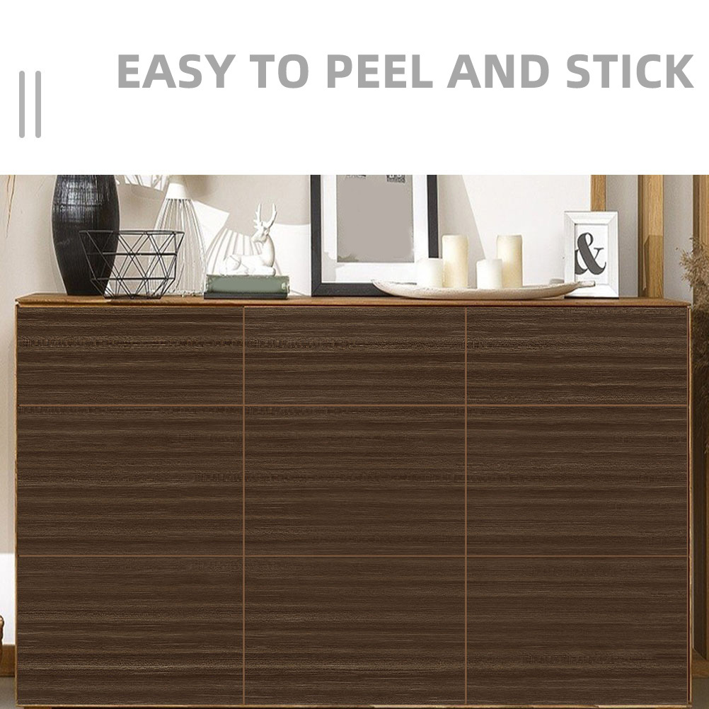 Descasque e colar telhas de piso decalques de PVC à prova d'água fáceis de instalar design de grão de madeira rústica para decoração de casa adesivos de azulejos adesivos