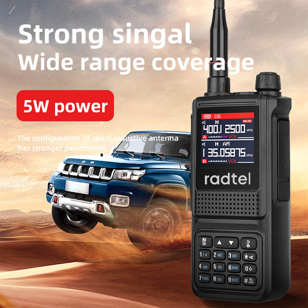 Radtel RT-470L 5W 6 Bands Amateur Ham Two Way Radio Station 256CH Air Band Walkie Talkie NOAA LCD Farbe polizei Scanner Luftfahrt
