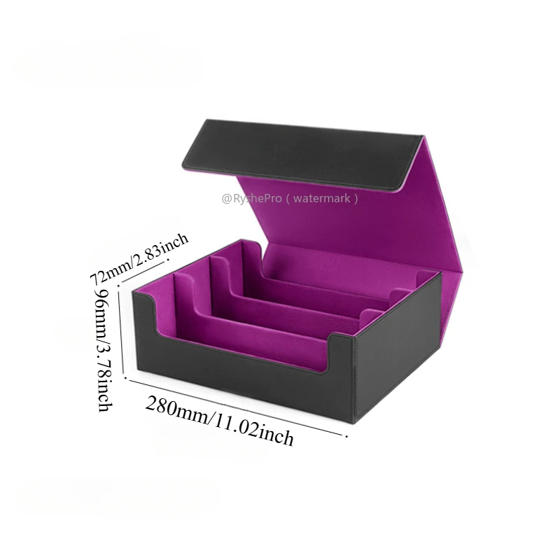 Card Deck Case voor ruilkaarten 1800+ Lederen Magnetische Commander Opbergdoos Magische Kaartbeschermer voor YuGiOh MTG Sportkaarten