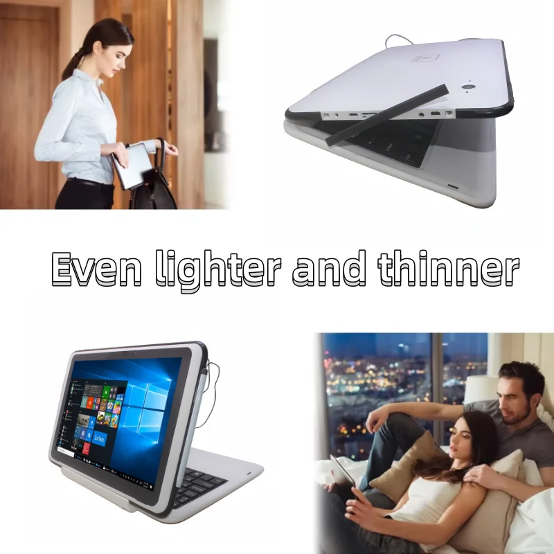 Global Firmware 10.1 ''Windows 10 64Bit Quad Core 2GB RAM 32GB ROM 2 in1 แท็บเล็ตพีซี Z8350 Mate พร้อมแป้นพิมพ์รองรับ HDMI