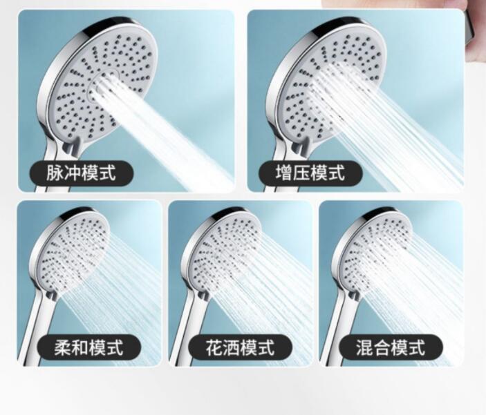 New 12CM Big Panel Handheld Shower Head 3 Functions Pressurized Water Saving Shower Head Faucet Replacement Bathroom Accessories