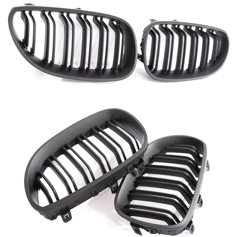 Niergrille Glanzend Zwart Chroom Carbon Mat Zwart M Kleur Grill Voor BMW 5 Serie E60 E61 M5 2004-2009 530i 520i 525i 540i 550