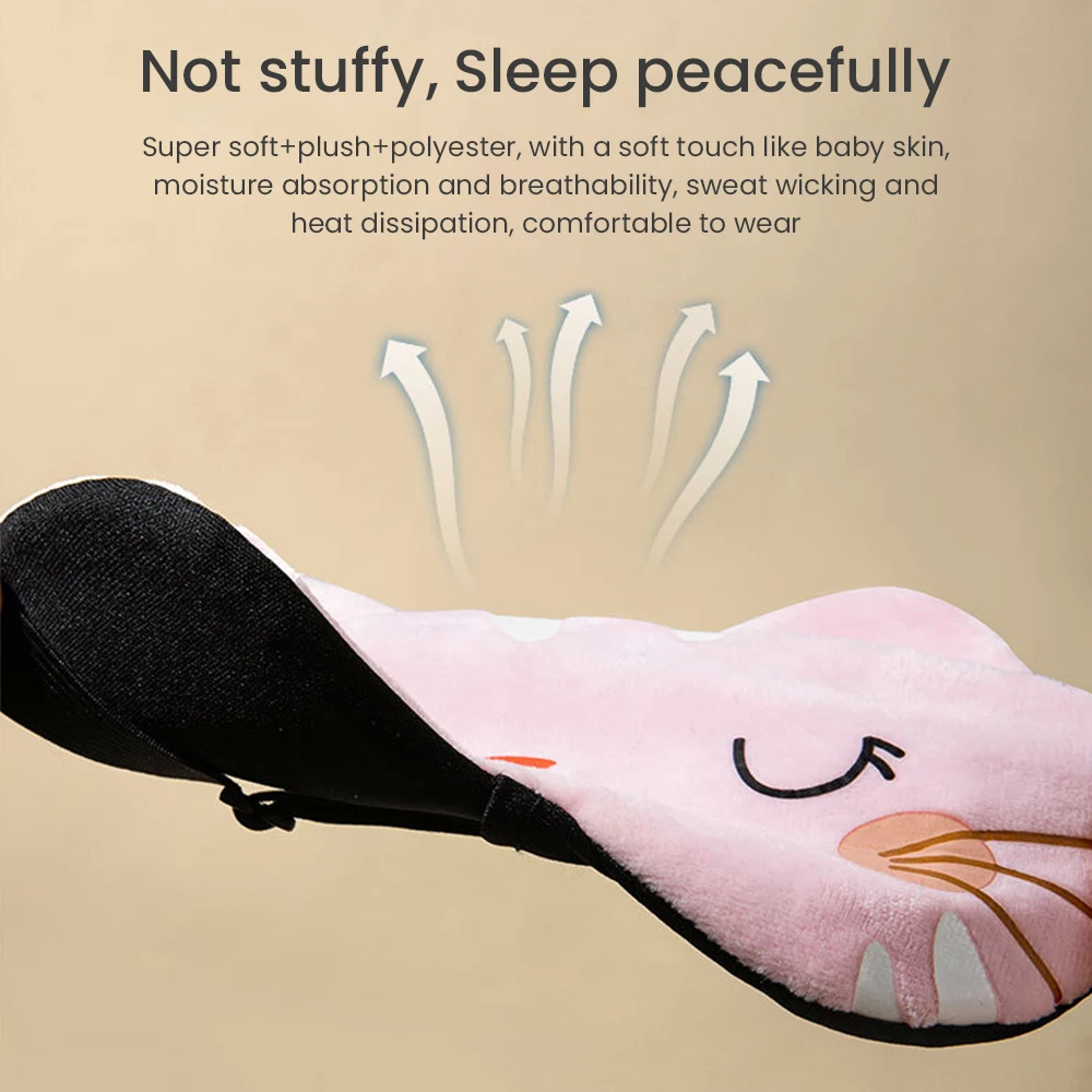 Cartoon Cute Plush Sleeping Eye Mask Sleeping Eye Mask Ice Pack Dziecięca maska na oczy Oddychająca maska na oczy zaciemniająca przerwa na lunch