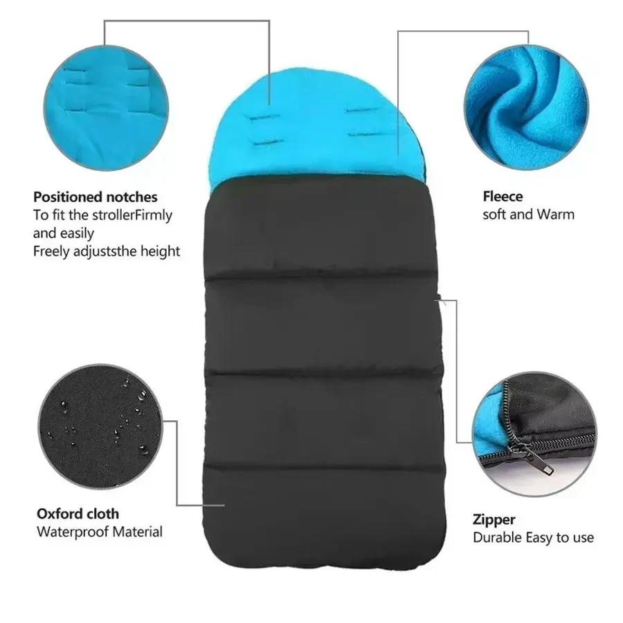 เด็ก WARM Windproof Universal รถเข็นเด็กฤดูหนาวถุงนอน Footmuff ผ้าห่มนิ้วเท้า Buggy เบาะรองนั่งทารกแรกเกิดอุปกรณ์เสริม