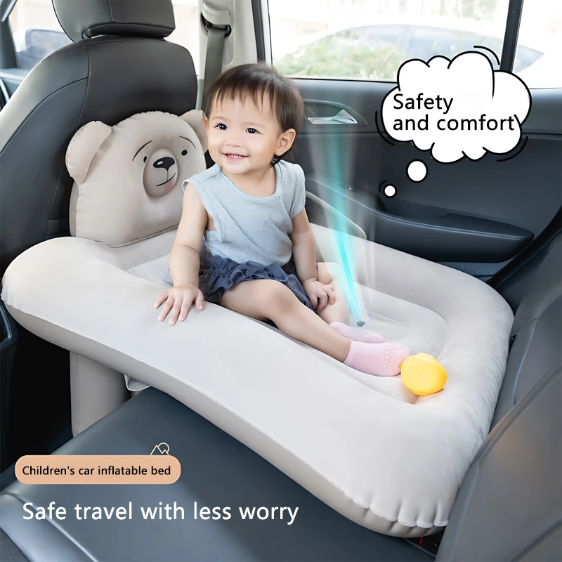 Air bed Household Outdoor Travel Kids Bed Thickened Folding Inflatable Convenient Mattress Sleep Baby Bed for Car SUV Travel