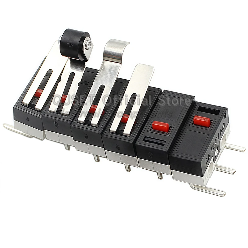 10 ชิ้น Micro Limit Switch Momentary Push ปุ่มสวิทช์ 1A 2A125V AC แผ่นสวิทช์ 3 Pins ยาว Roller Lever Arm SPDT 12X6X6 มิลลิเมตร