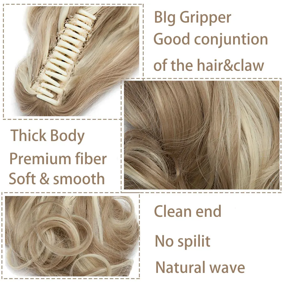 Boymia Đuôi Ngựa Tóc Trên Lượn Sóng Đuôi Ngựa \ R \ T \ T \ T \ T \ T \ T \ T \ TXe 14Inches Tổng Hợp Mái Tóc Vàng Tự Nhiên Nối Dài Tóc Cho Wome